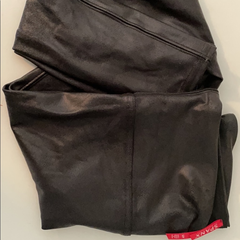 Faux leather Spanx leggings